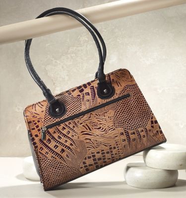 Leather Snake Print Bag