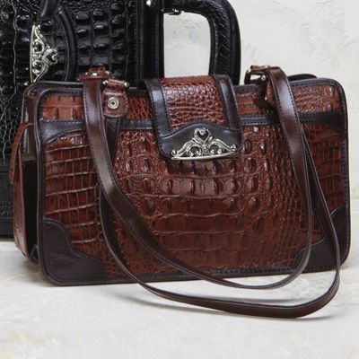 Toulon Embossed Leather Handbag