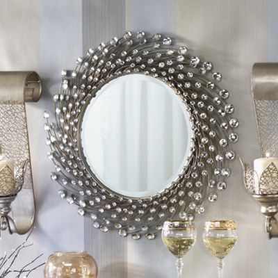Round Beaded Mirror