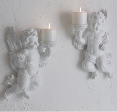 White Cherub Pair