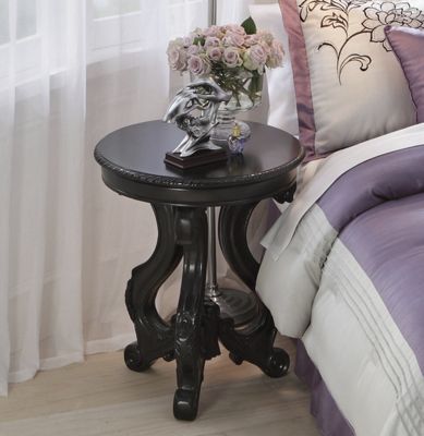 Carved Table In Black
