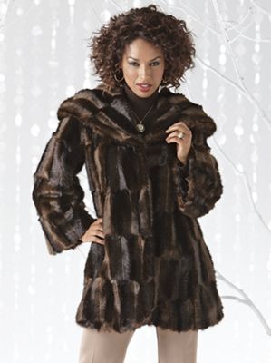 Mink Faux Fur Hooded Jacket