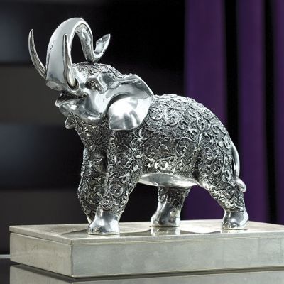 Silver Filigree Elephant