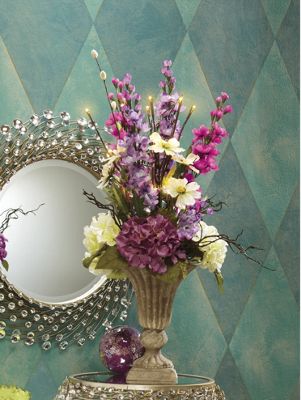 Lit Floral Arrangement