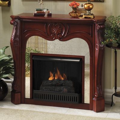 Mirrored Fireplace Mantel