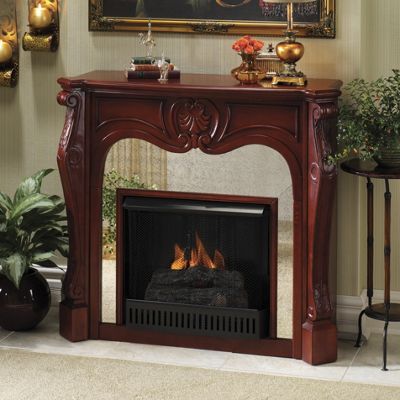 Mirrored Fireplace Mantel And Inserts