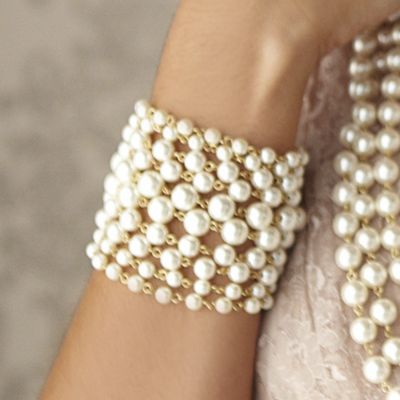 Faux Pearl Multichain Bracelet