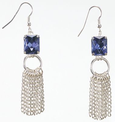 Blue Beaded Earrings