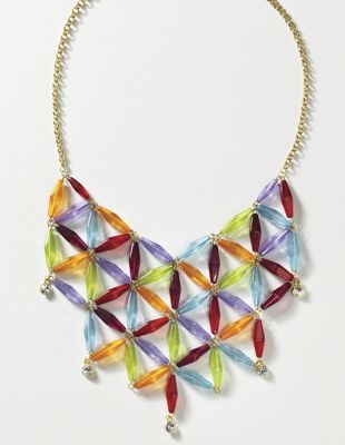 Multicolor Tap Bead Necklace