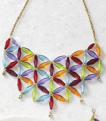 Multicolor Tap Bead Necklace