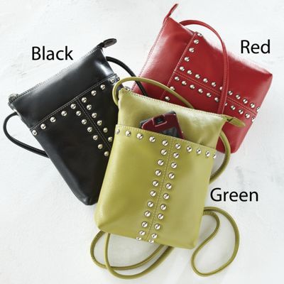 Studded Leather Side Bag