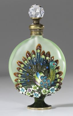 peacock perfume bottle