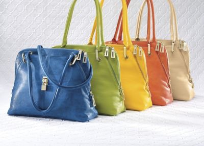 padlock handbags brights