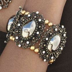 Burnished Medallion Bracelet
