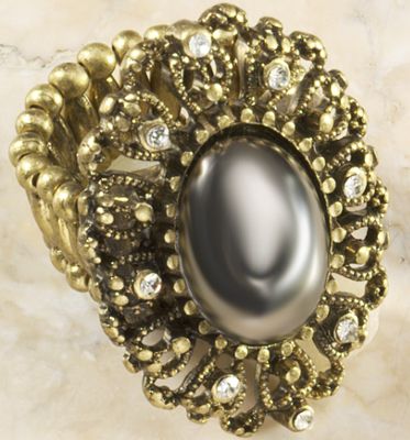 Burnished Medallion Ring