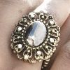 Burnished Medallion Ring