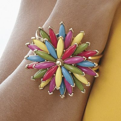 beaded sunburst bangle