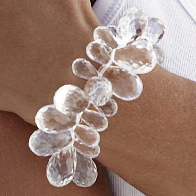 Faceted Drops Stretch Bracelet