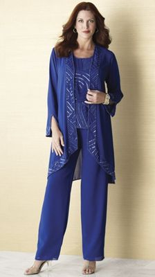 3 Piece Royal Beaded Pant Set