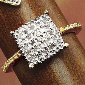 diamond square cluster ring
