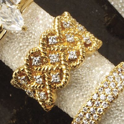 cubic zirconia braid band