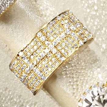 cubic zirconia micro pave band