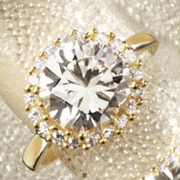 cubic zirconia round frame ring