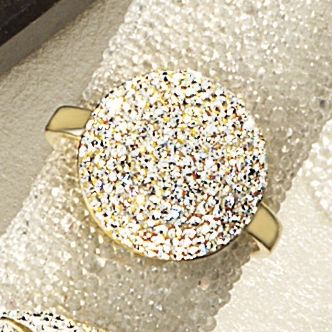 swarovski crystal micro pave round cluster ring