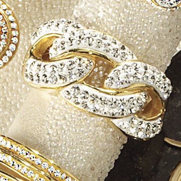 swarovski crystal link ring