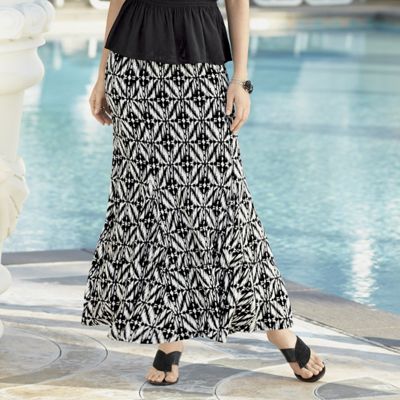trocadero stamp print skirt