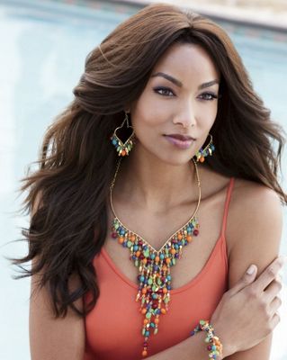 calypso bead drop necklace