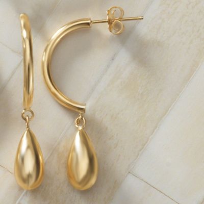 teardrop post earrings