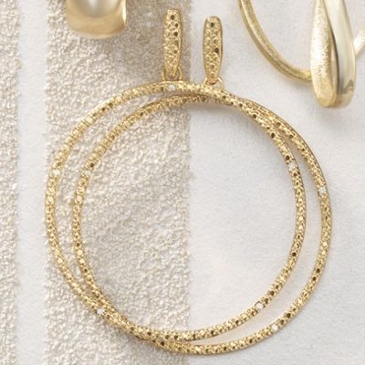 circle drop post earring