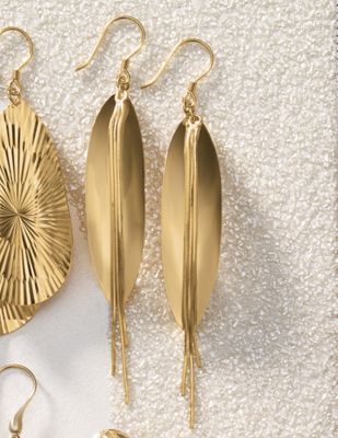 chain drop wire earrings