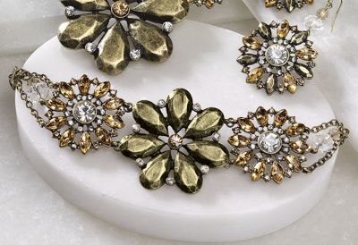 floral crystal bracelet