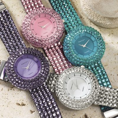 lavish crystal bling watch