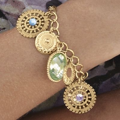 multi color pastel crystal bracelet