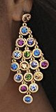 Crystal Circle Chandellier Earrings