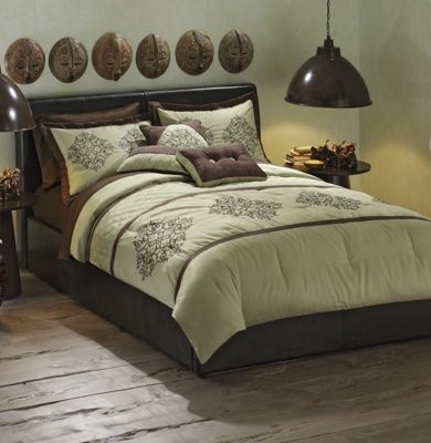 Bedding Set Wood Emerald Collection 7 Piece