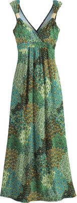 Peacock Print Maxi Dress