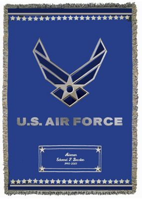 Personalized Air Force Throw