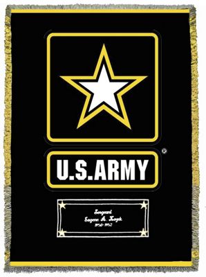 Personalized Army Throw