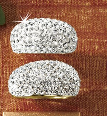 Ring Crystal Pave Wide