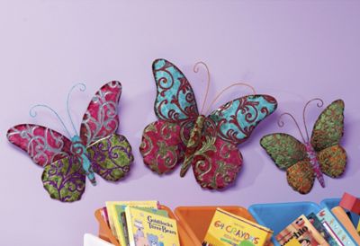3 Piece Butterfly Wall Art Set