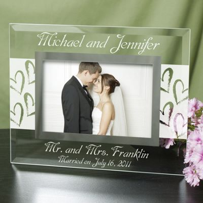Mr And Mrs Wedding Glass Picture Frame