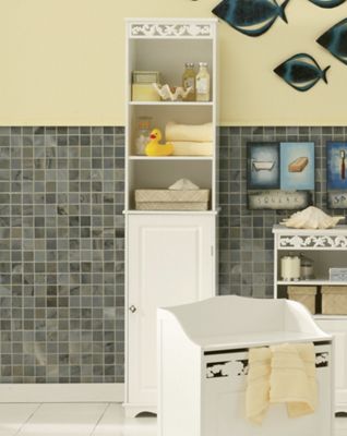 Coral Bathroom Tall Cabinet