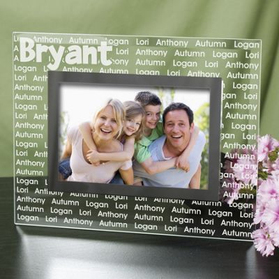 Family Name Glass Picture Frame
