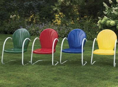Retro Metal Lawn Chair