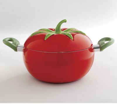 Olla tipo horno holand�s p/vegetales c/forma de tomate, 5 qt