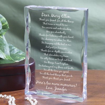 To My Friend Keepsake Block
